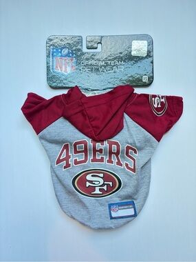 NFL San Francisco 49ers Pet Shirt Hoodie Size XS Official Pet Wear